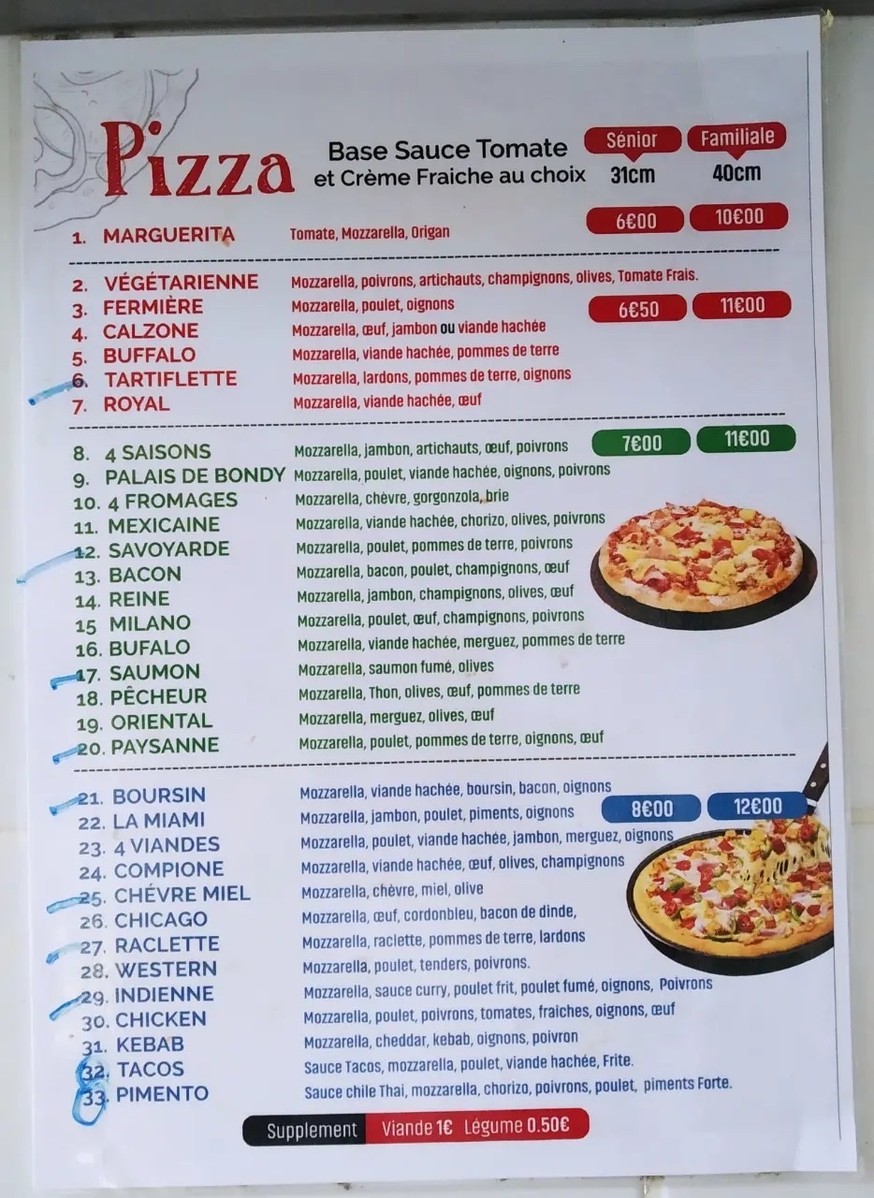 Big Food menu 1