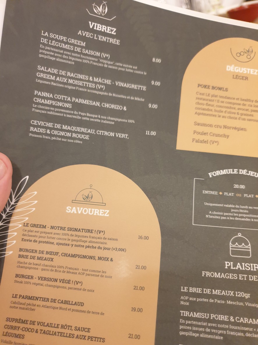 Greem menu 1