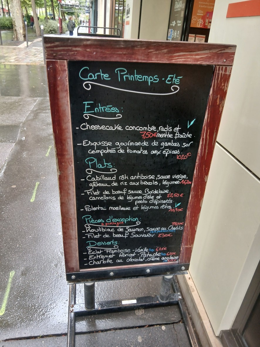 Festins Daumesnil menu 1