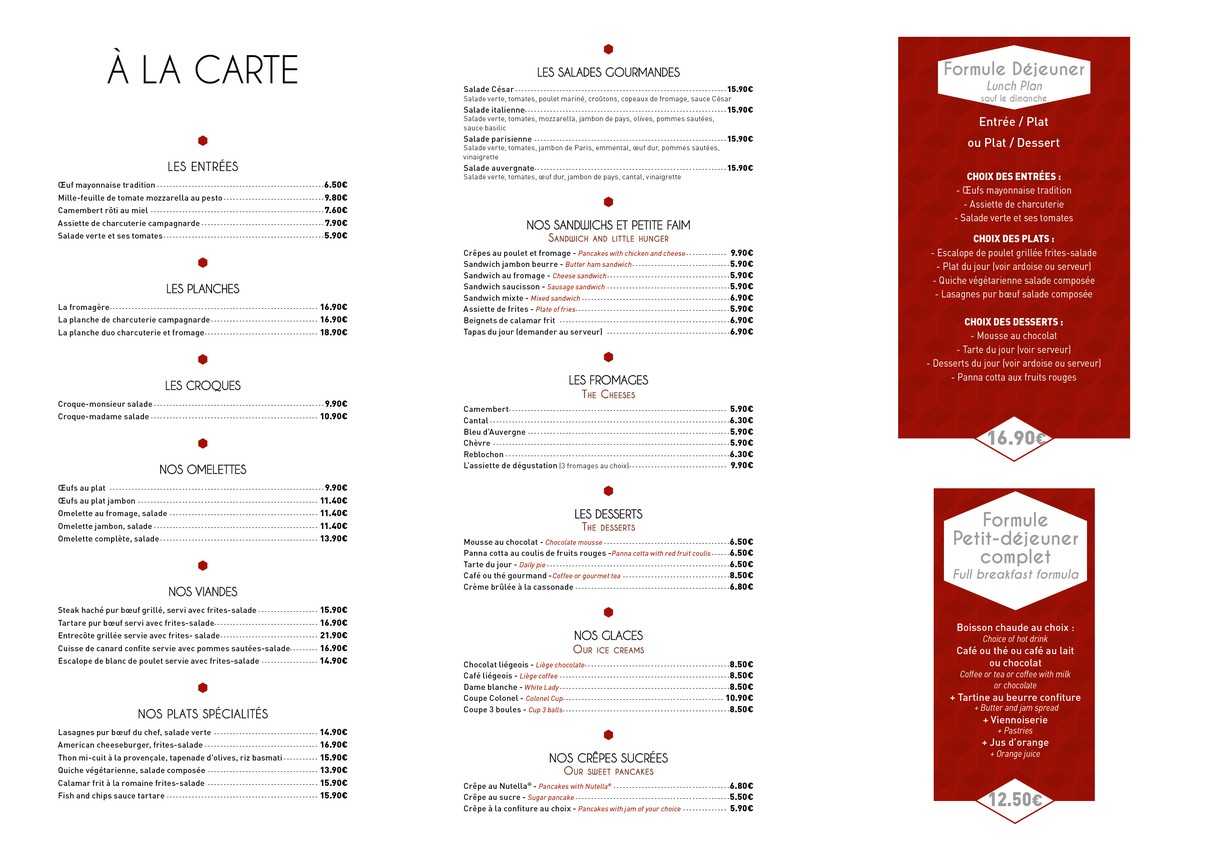 La Vielleuse menu 1