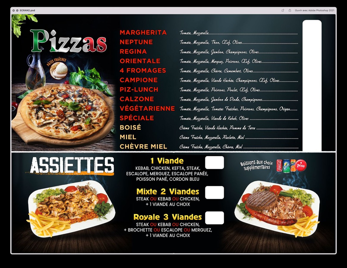 Space Lunch menu 1