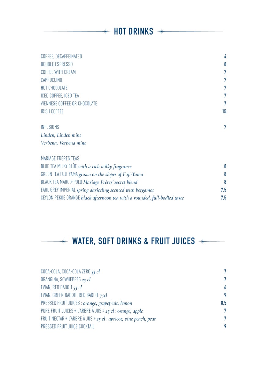 Le Stella menu 3