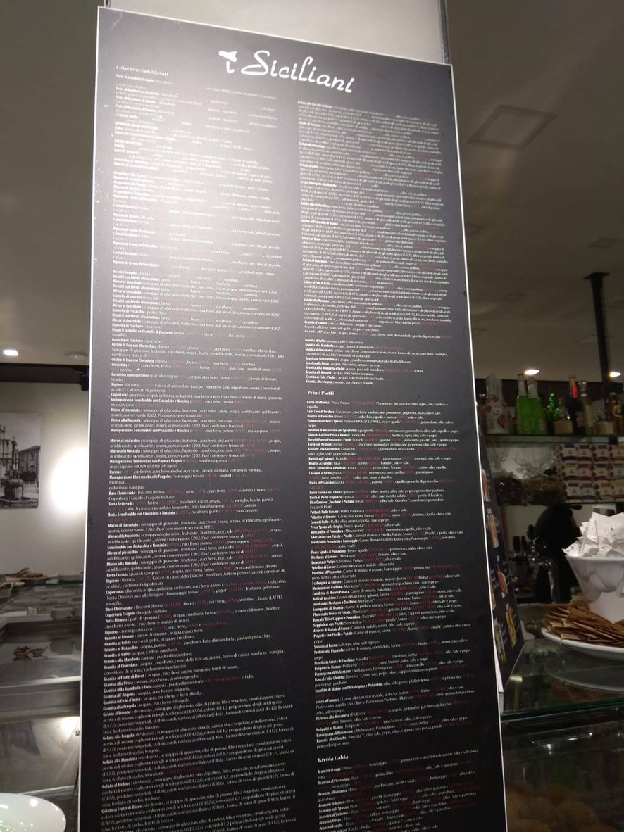 Sicilia Caffè menu 1