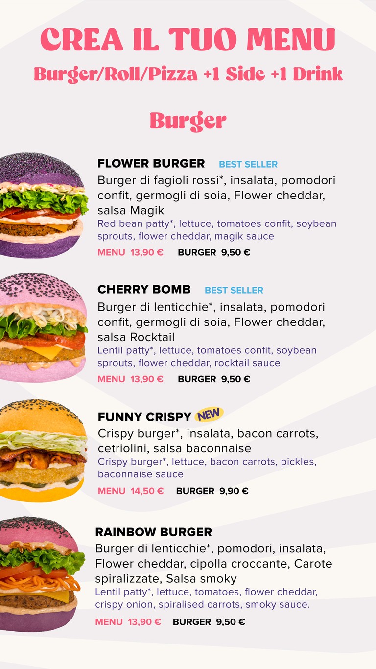 Flower Burger menu 2