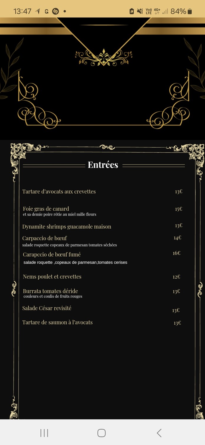 Mun Bay Restaurant Paris menu 1
