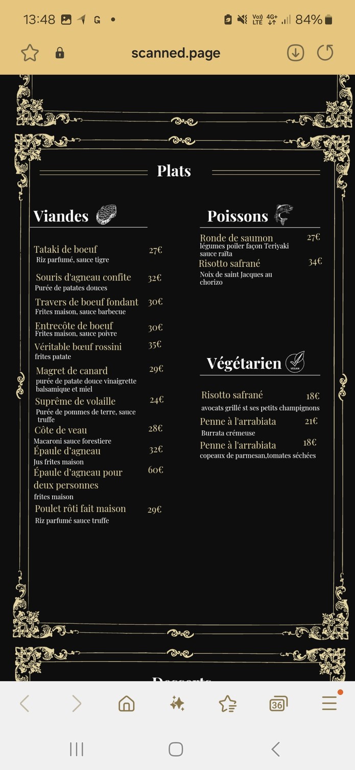 Mun Bay Restaurant Paris menu 2