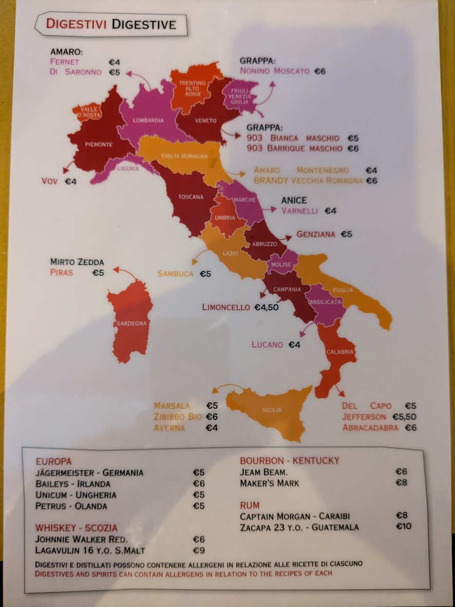 Meridionale Restaurant menu 2