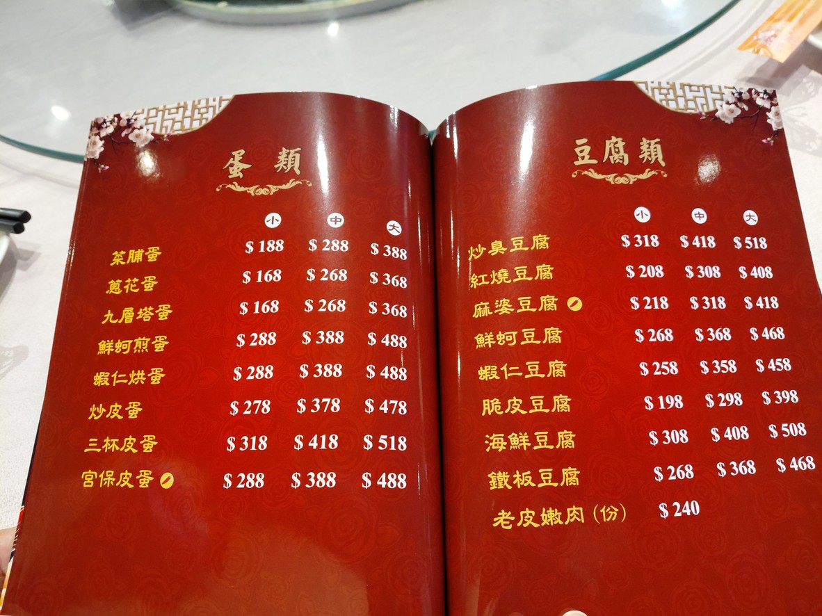 Zhēnpǐn xiǎo guǎn menu 2