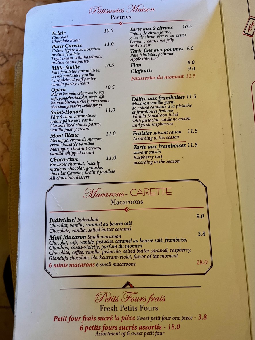 Carette menu 3