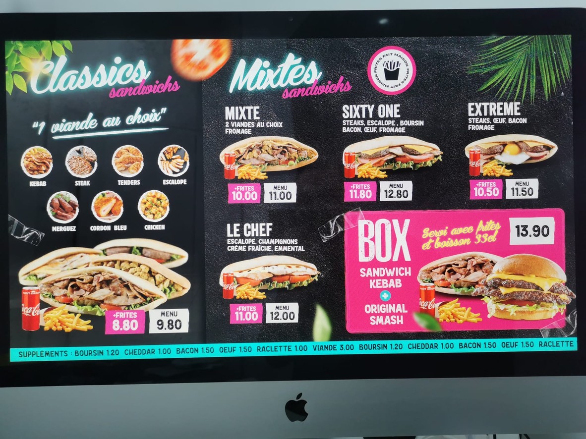 SIXTY-ONE menu 3