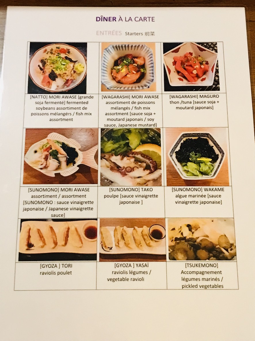Restaurant Taki menu 1