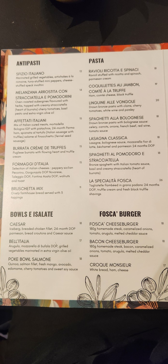 Il Quadrifoglio menu 1