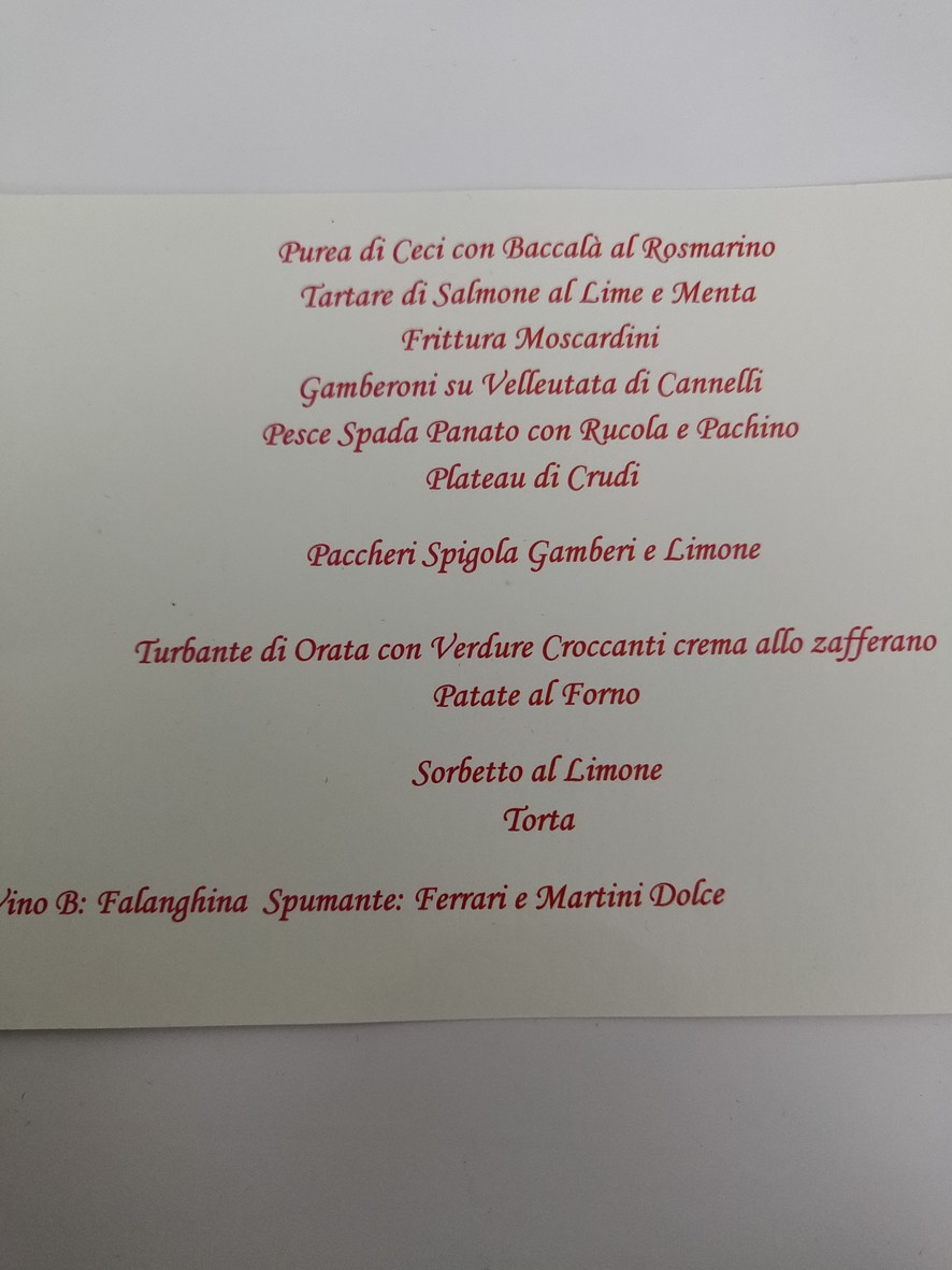 Ristorante Consolini menu 1