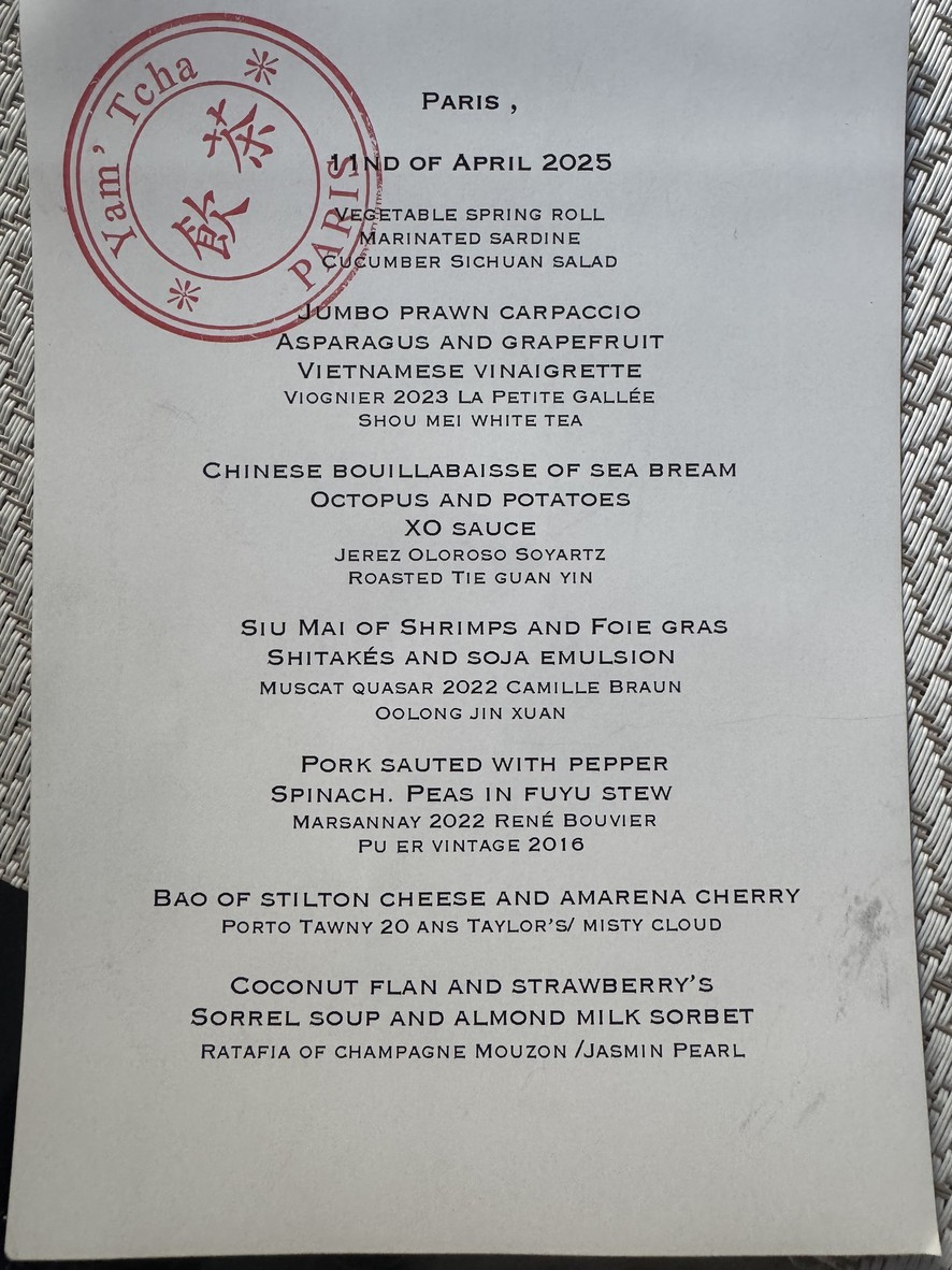 yam'Tcha menu 1