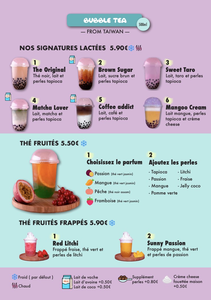 Poke Up Paris 14 - Poke Bowl & Bubble tea menu 2