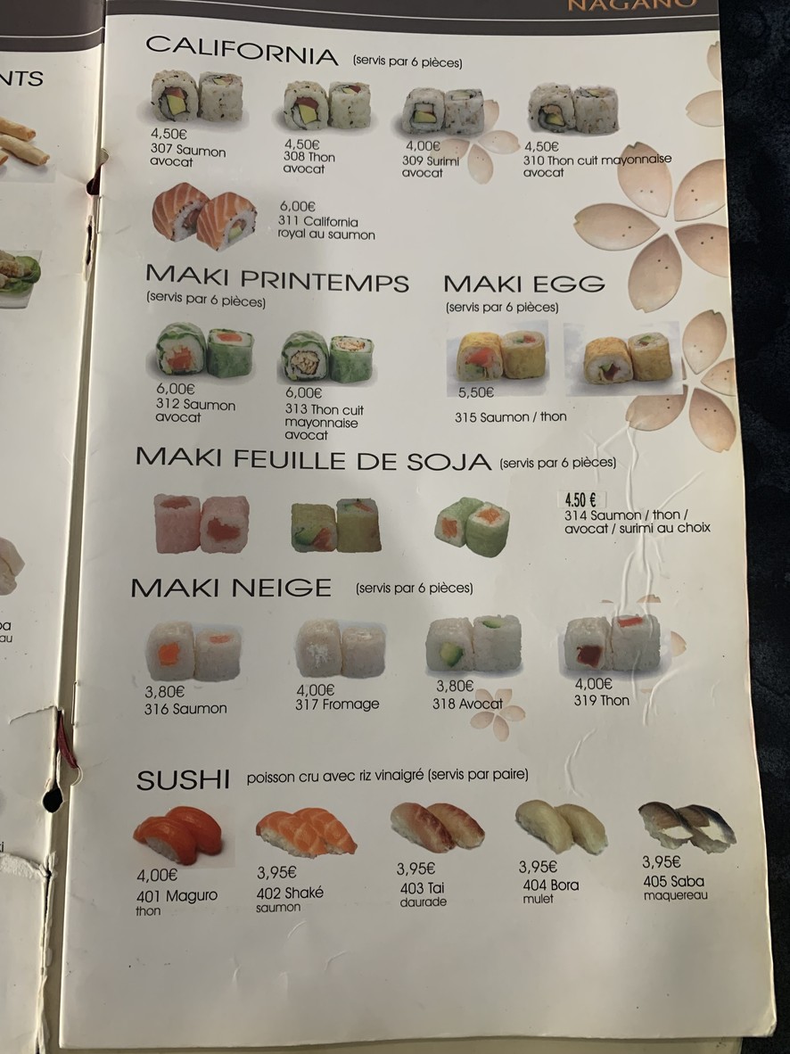 Nagano menu 4