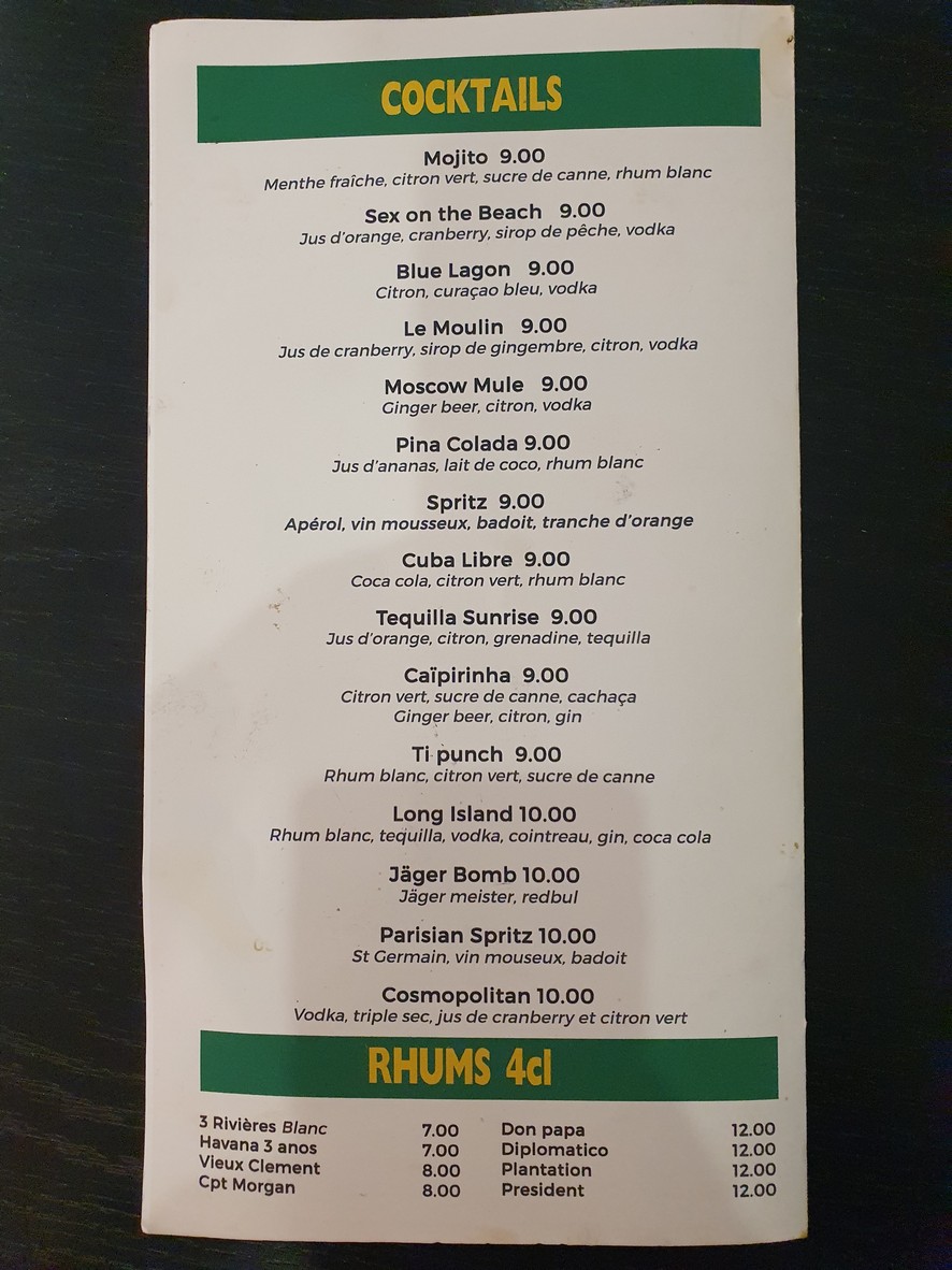 Brasserie du Moulin menu 2
