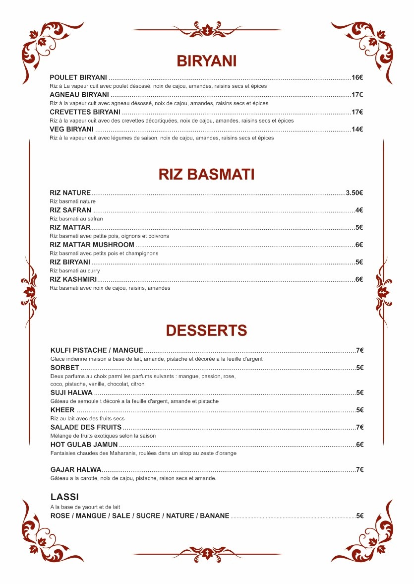 Himalayan Cuisine menu 5