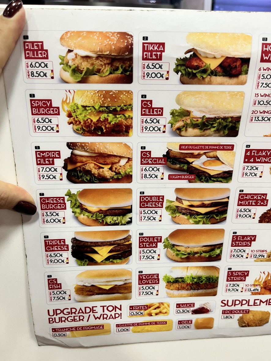 Chicken Spot menu 1
