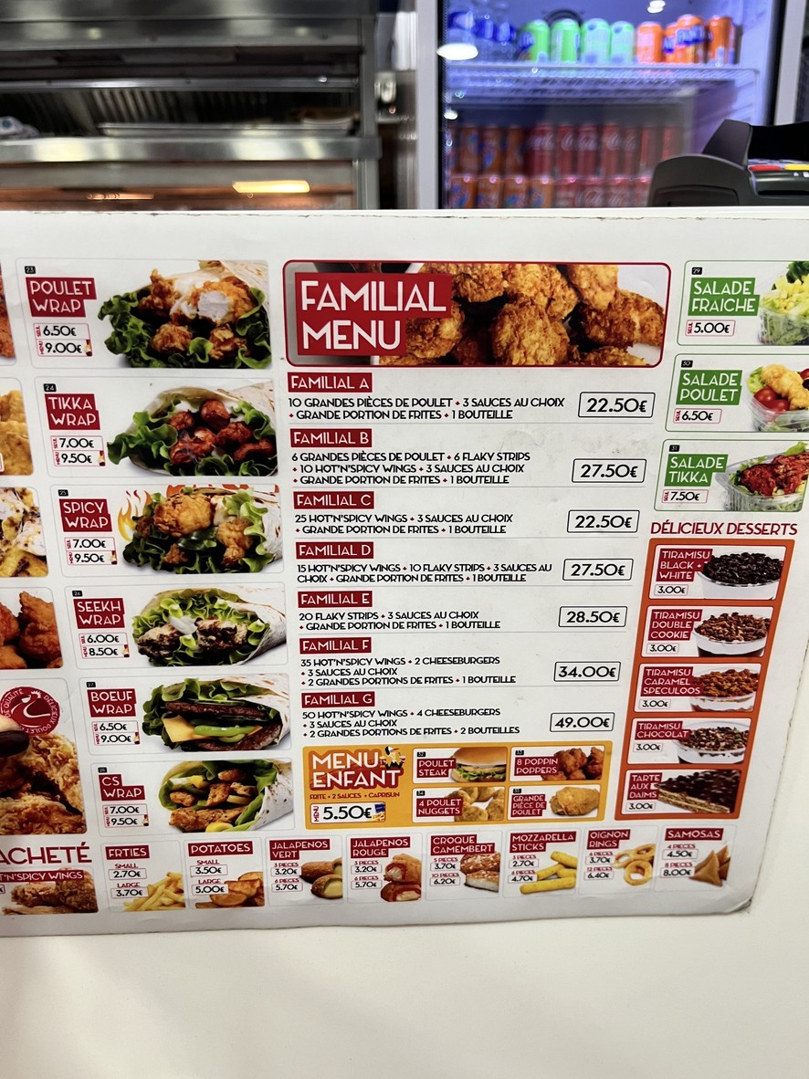 Chicken Spot menu 3