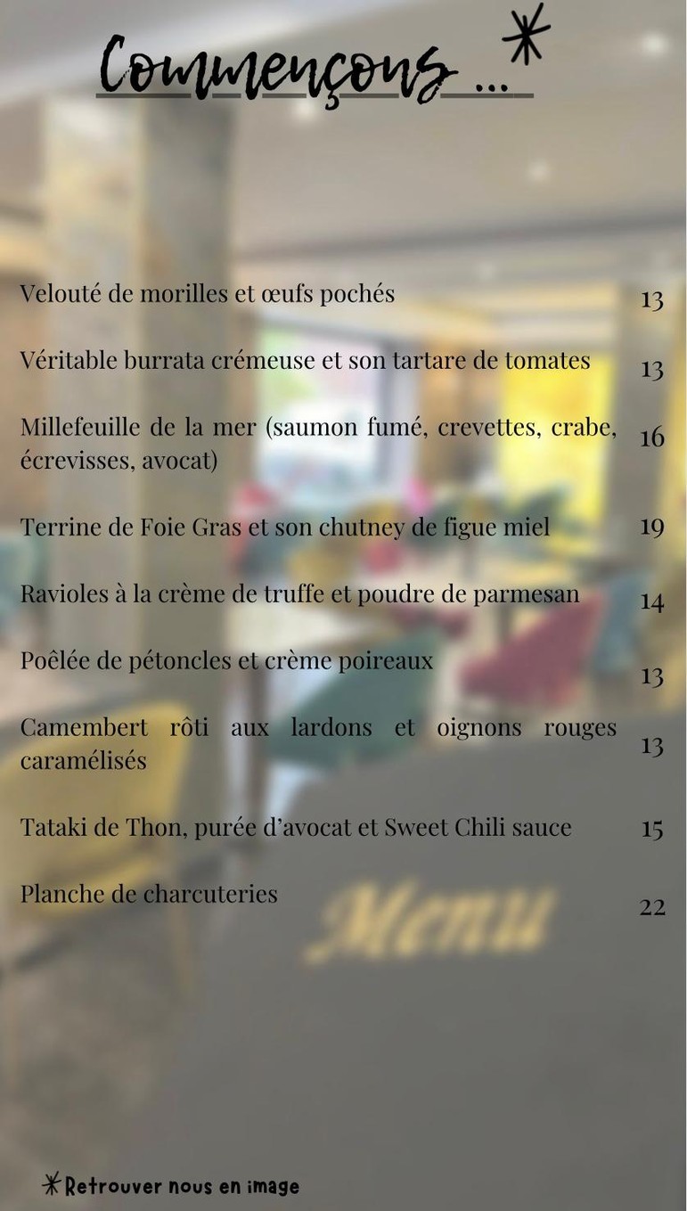 Le Bovin SteakHouse restaurant Saint-Maur-des-Fossés menu 1