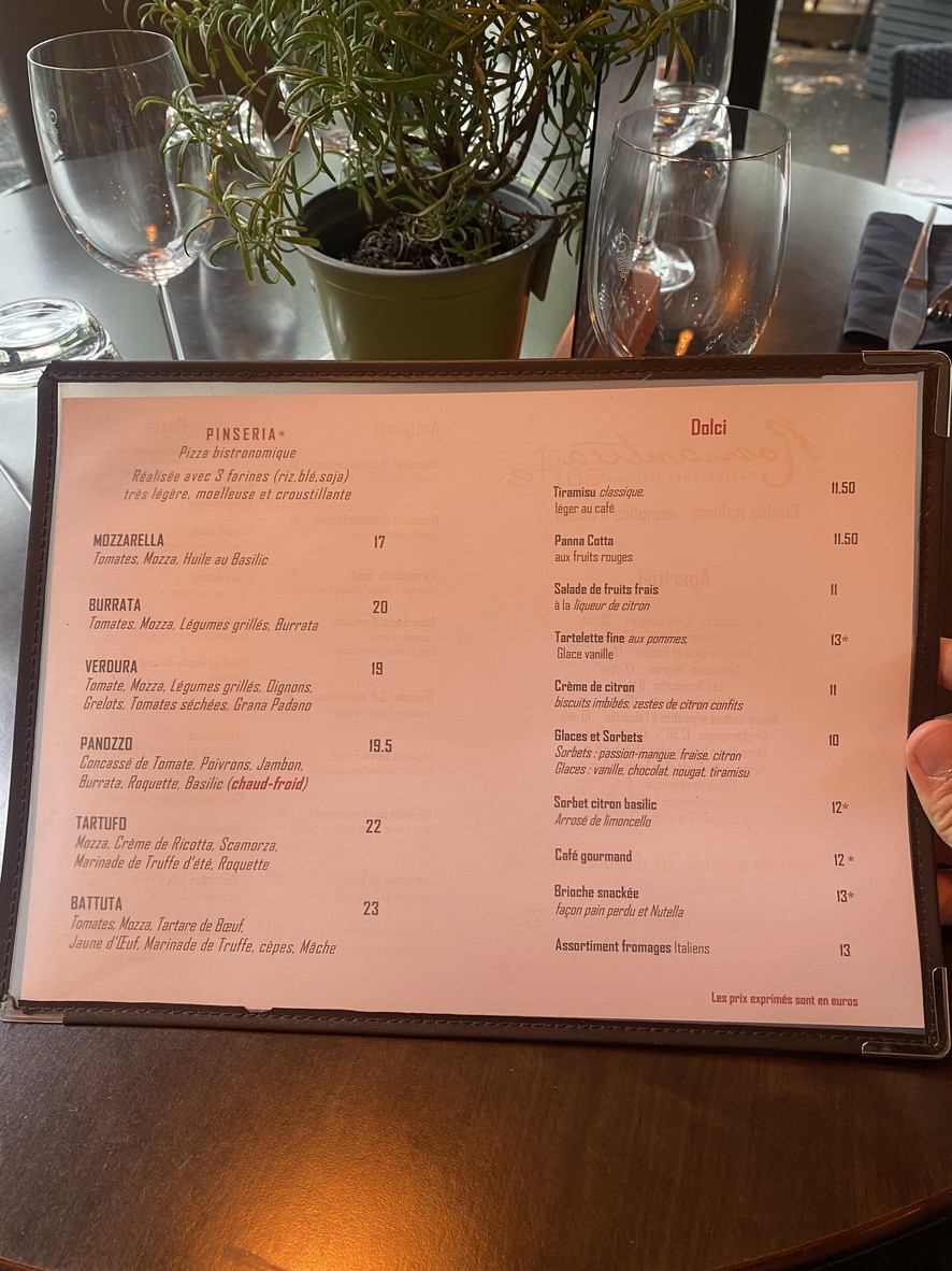 Romantica caffe menu 2