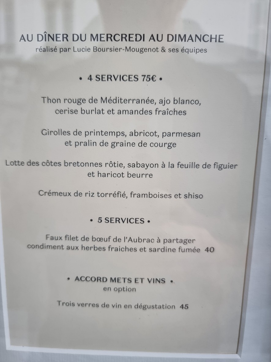 Restaurant Pétrelle menu 2