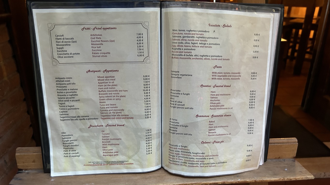 Alle Carrette menu 1