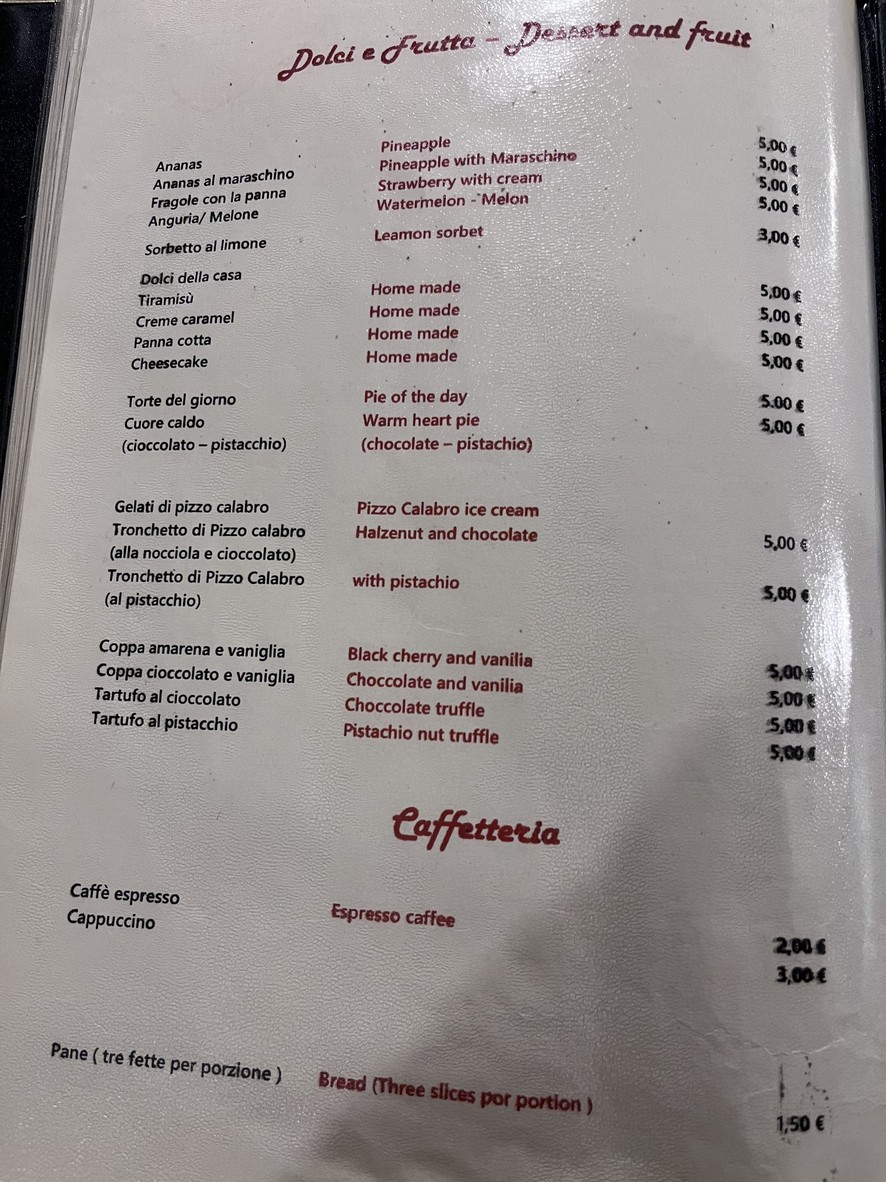 Alle Carrette menu 4