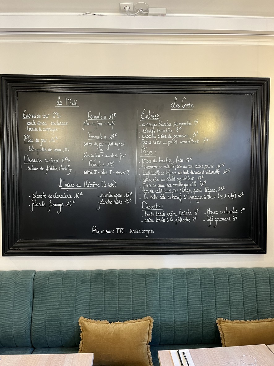 Le Théorème menu 1