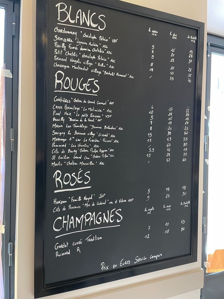Le Théorème menu 2