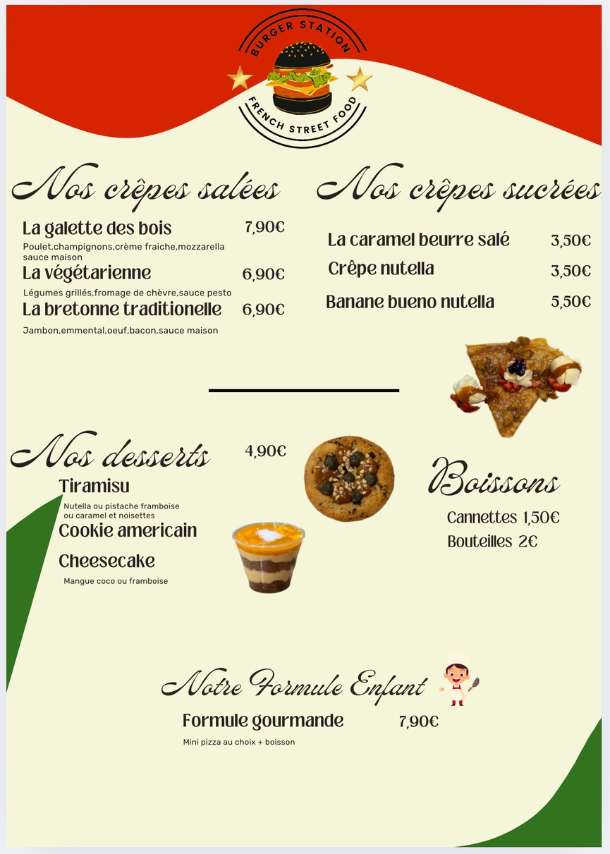Burger Station 🍔🔥 (Le vrai goût du fait maison) menu 2