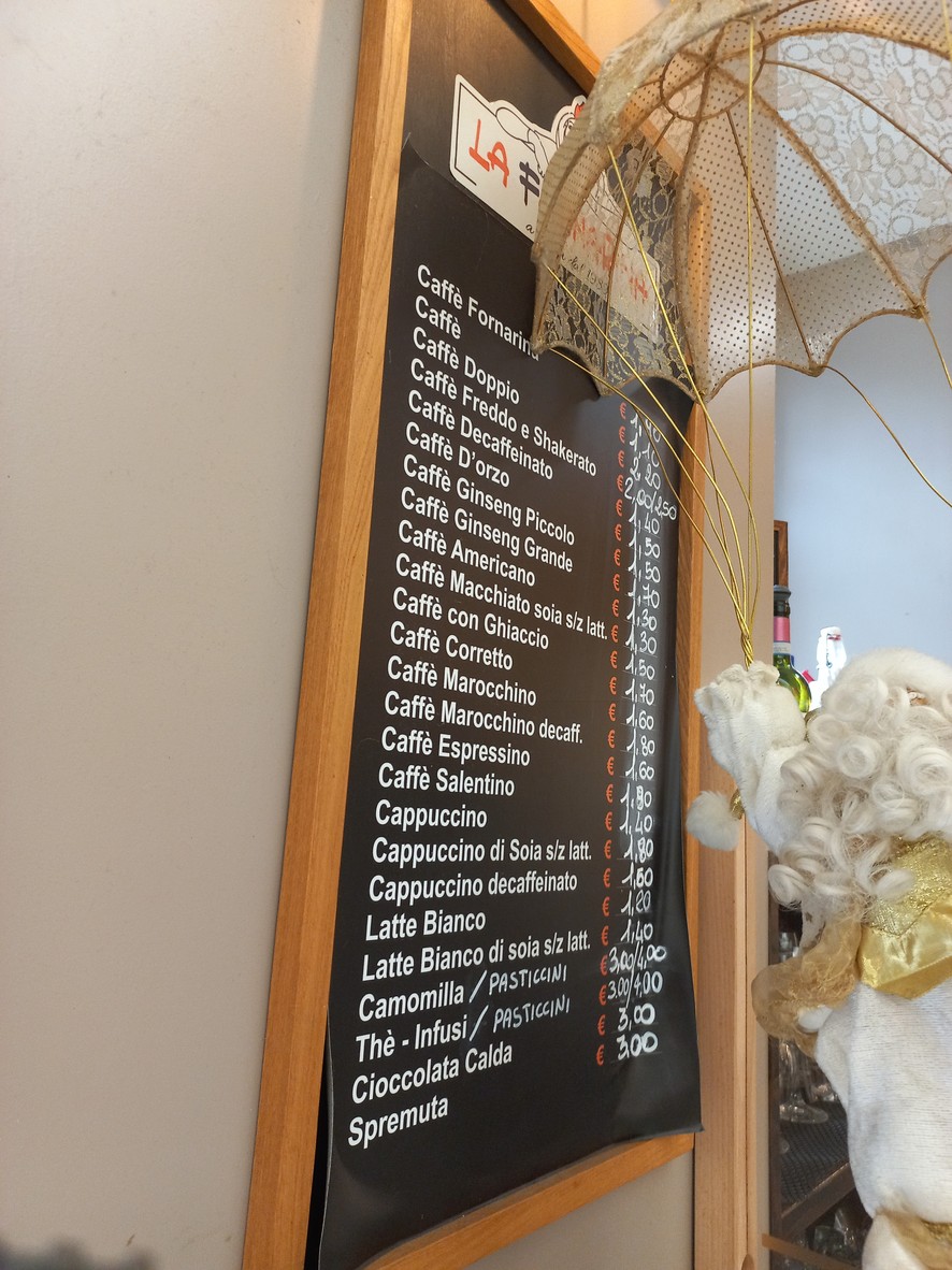 La Fornarina menu 2