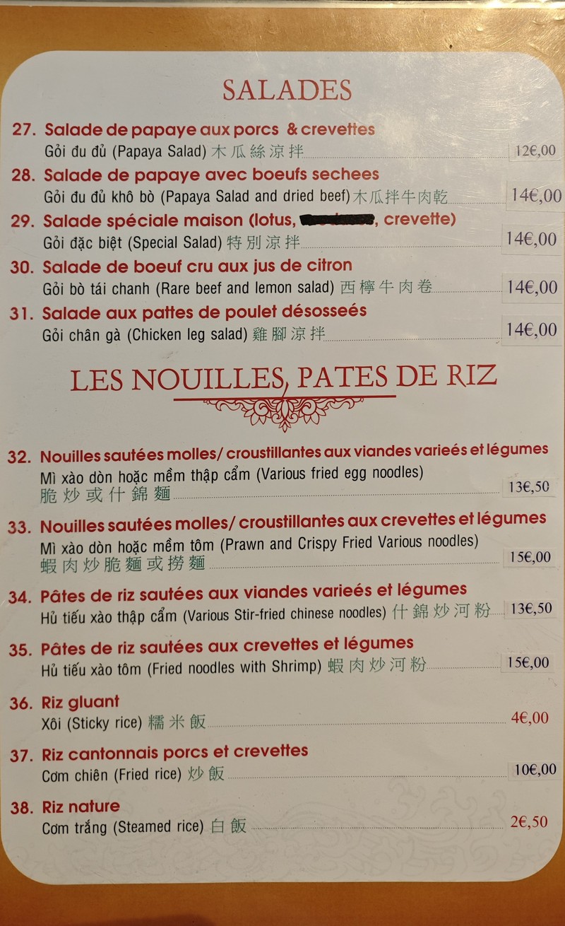 Restaurant Sài Gòn menu 3