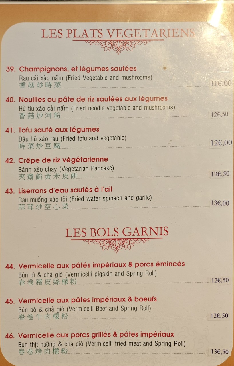 Restaurant Sài Gòn menu 4