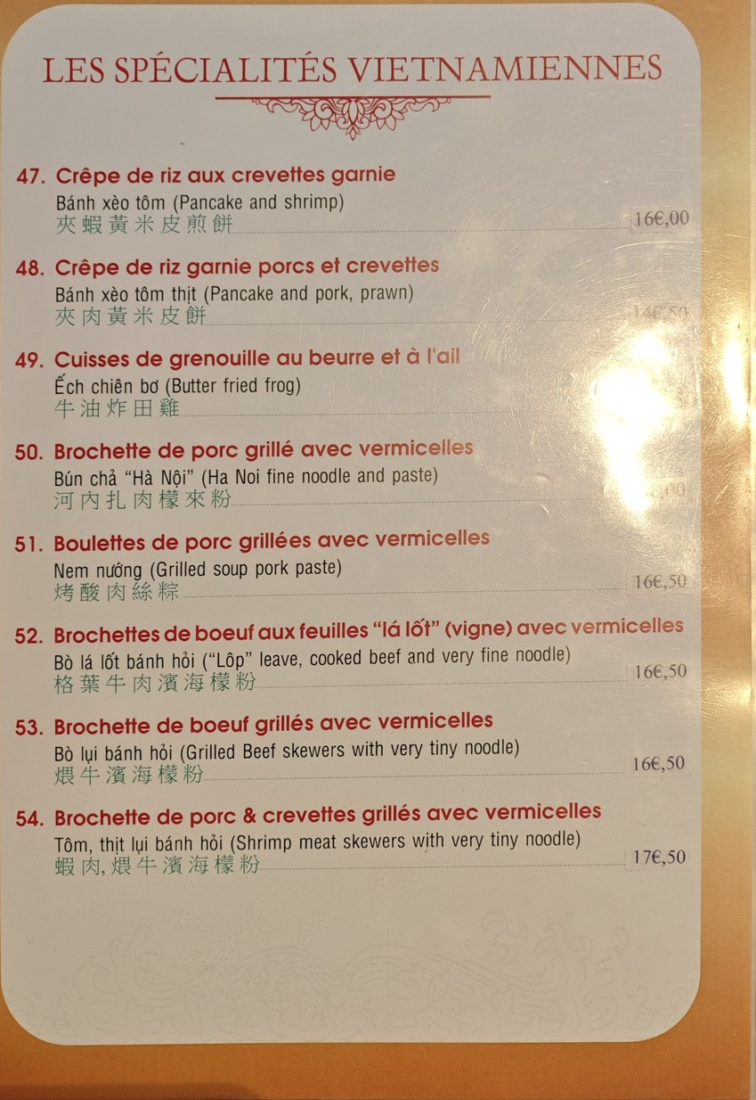 Restaurant Sài Gòn menu 6