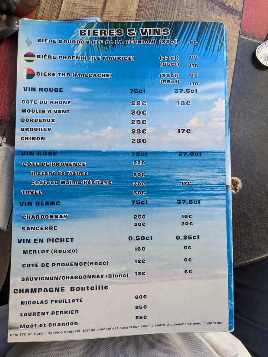 Le Mauritius menu 4
