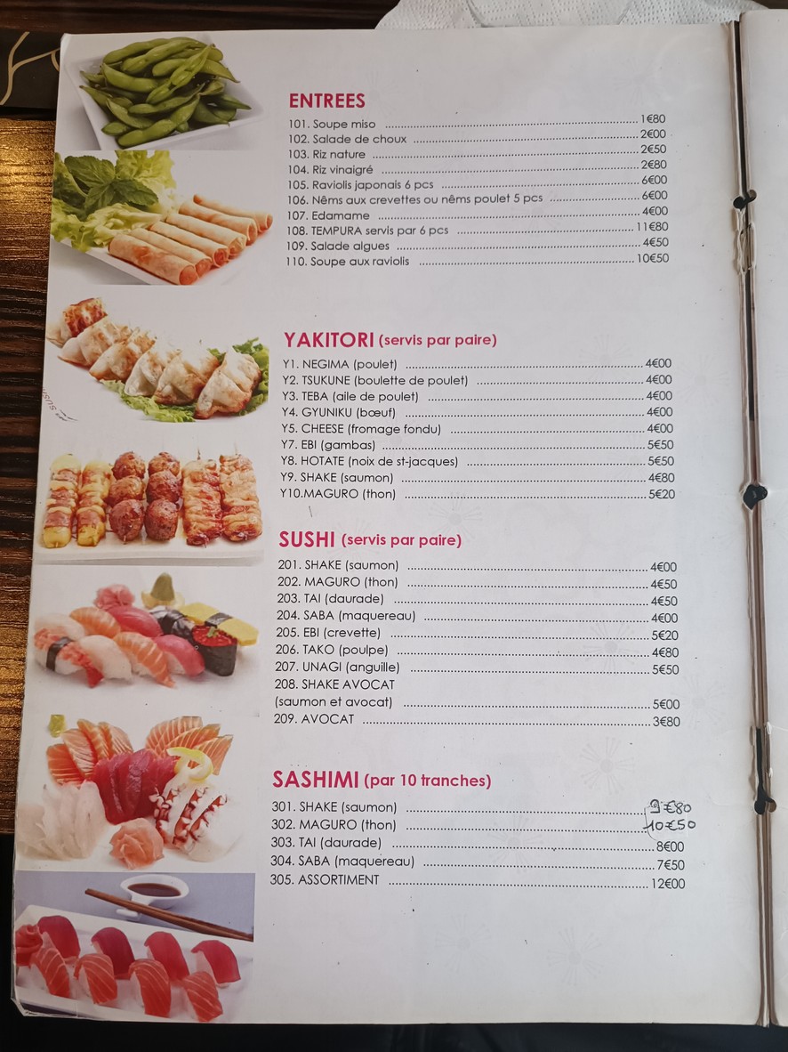 Dream Sushi menu 2
