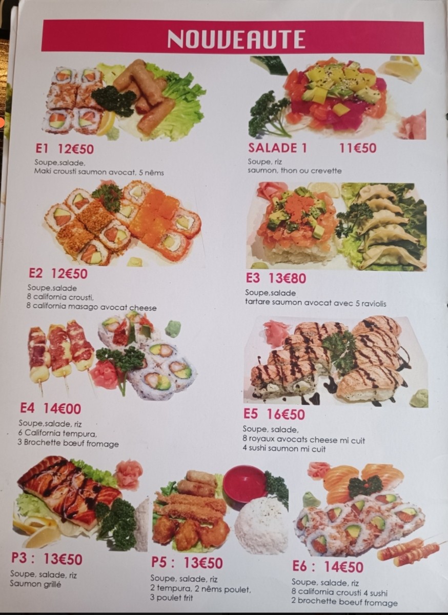 Dream Sushi menu 3