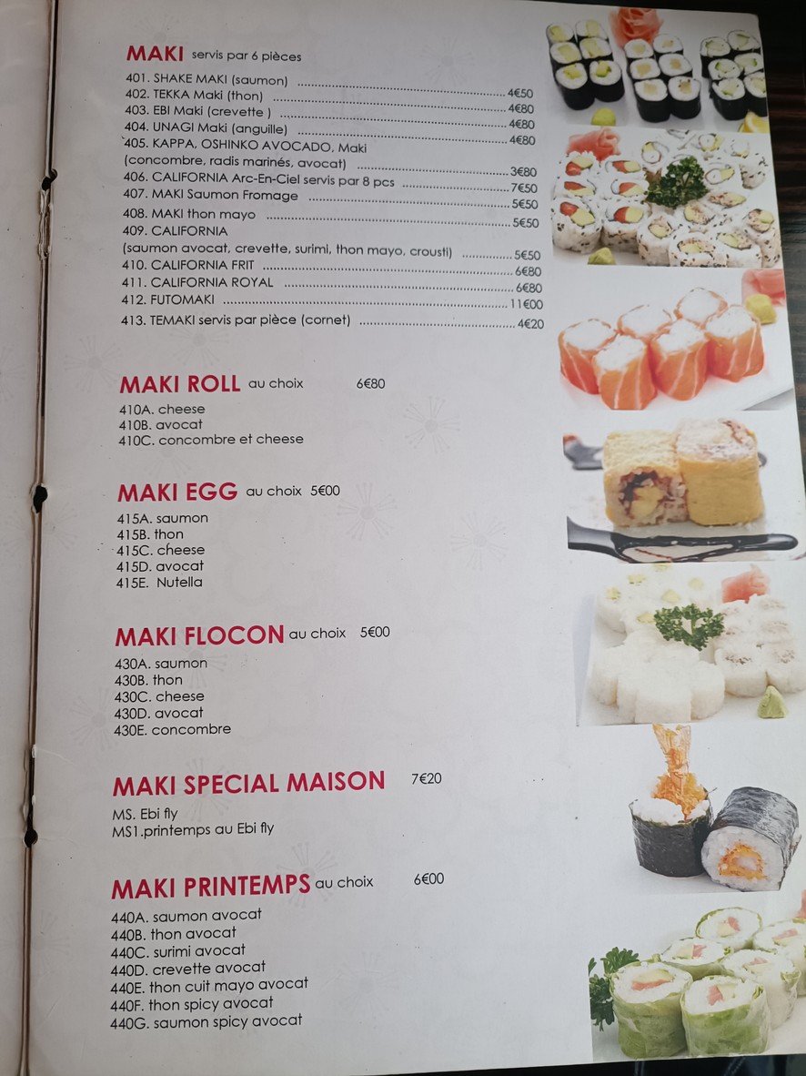 Dream Sushi menu 5