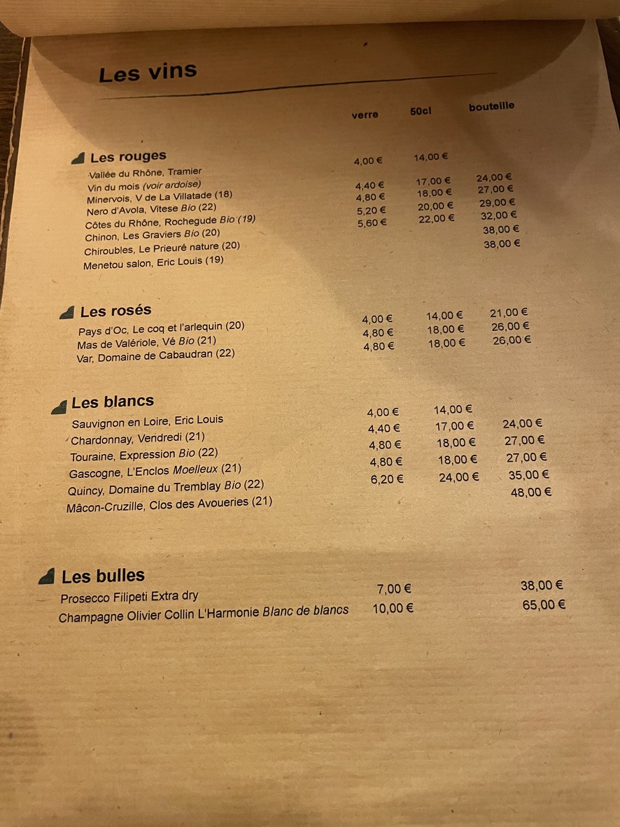 Le passage à niveau menu 3