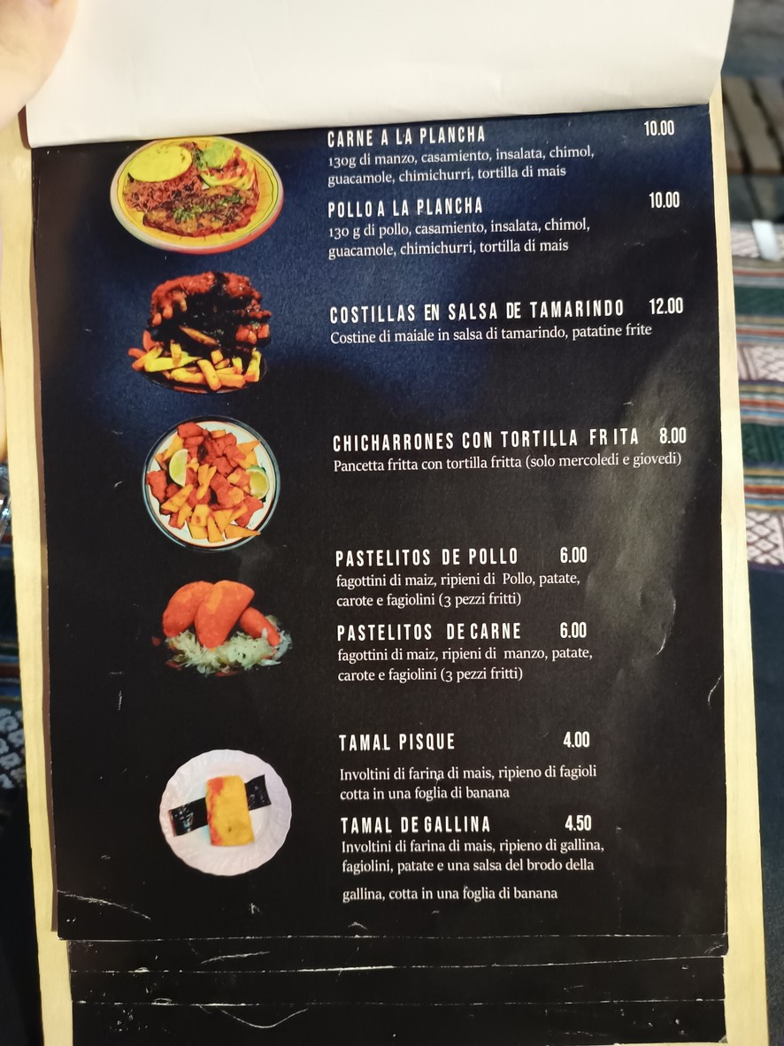 Pulgarcito menu 2