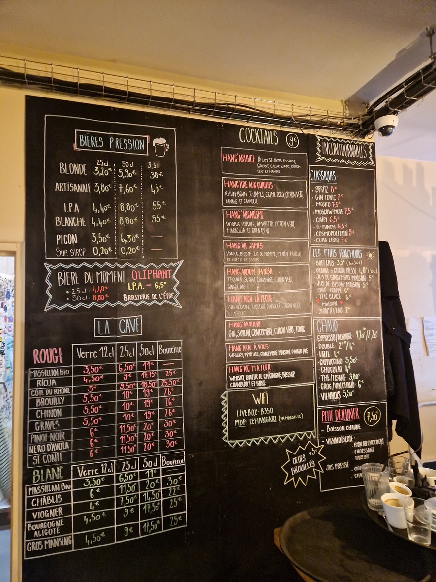 Le Hang'art menu 3
