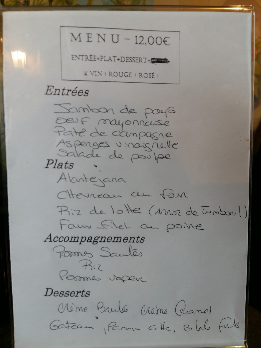 5 Quinas menu 1
