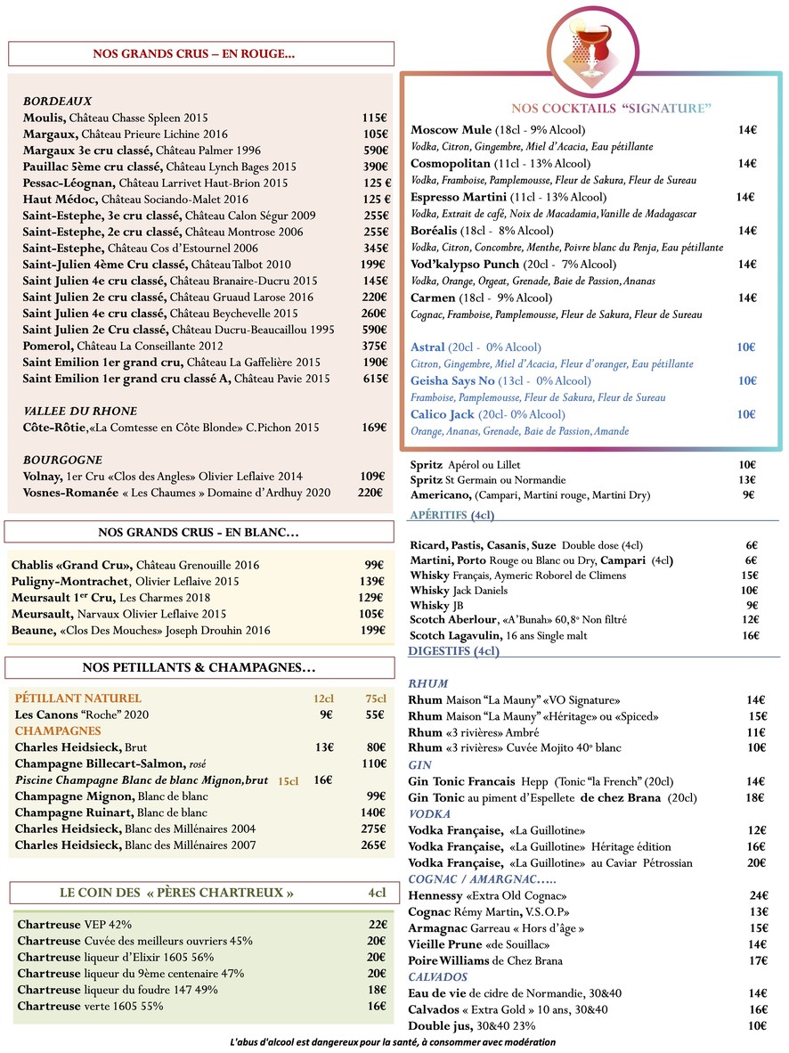 Au Père Louis menu 6