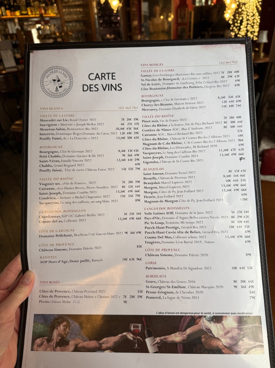 Au Père Louis menu 7