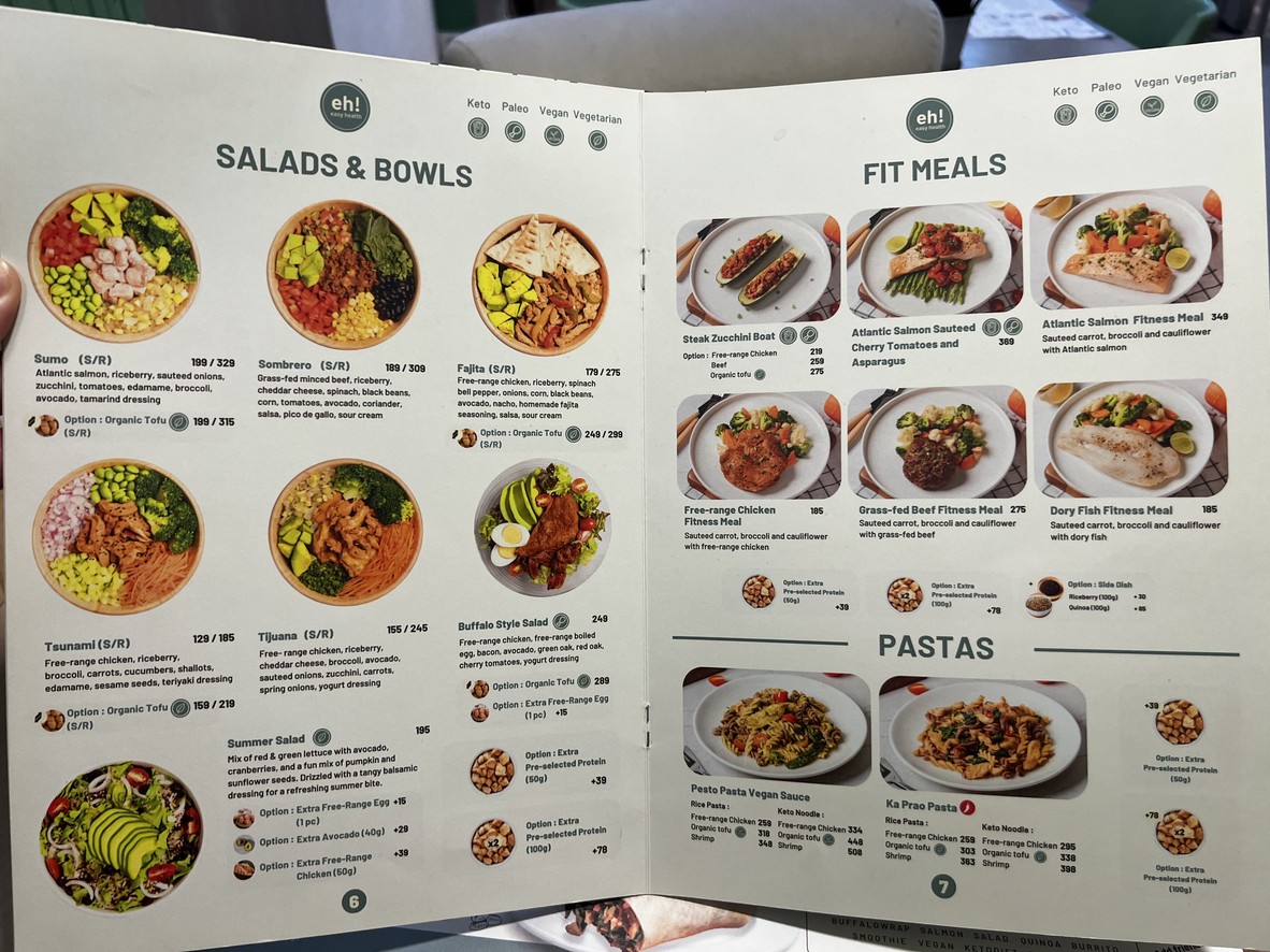 Easy Health - Ekkamai menu 2