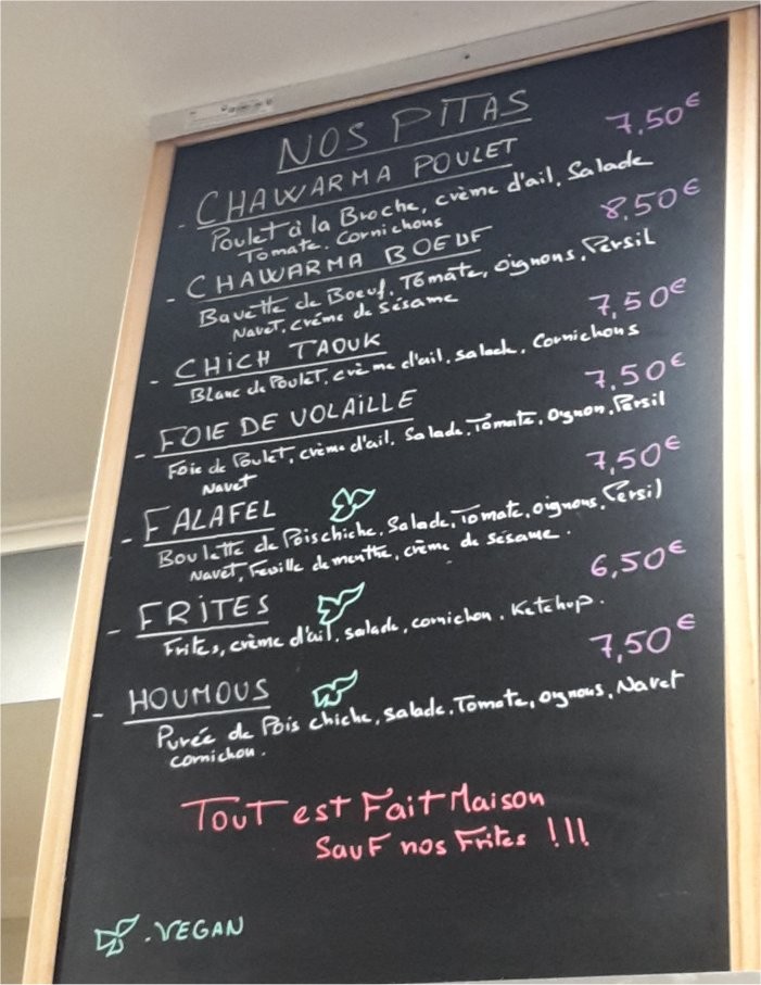 Thym Olive menu 2