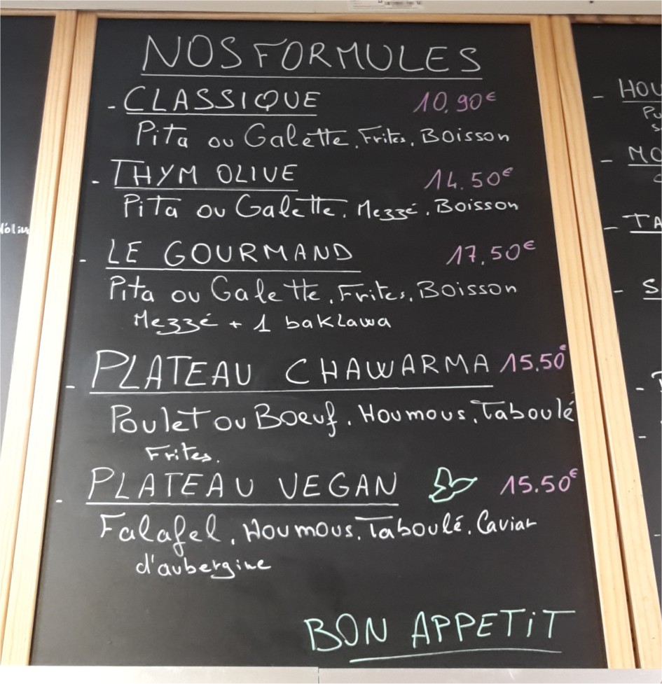 Thym Olive menu 3