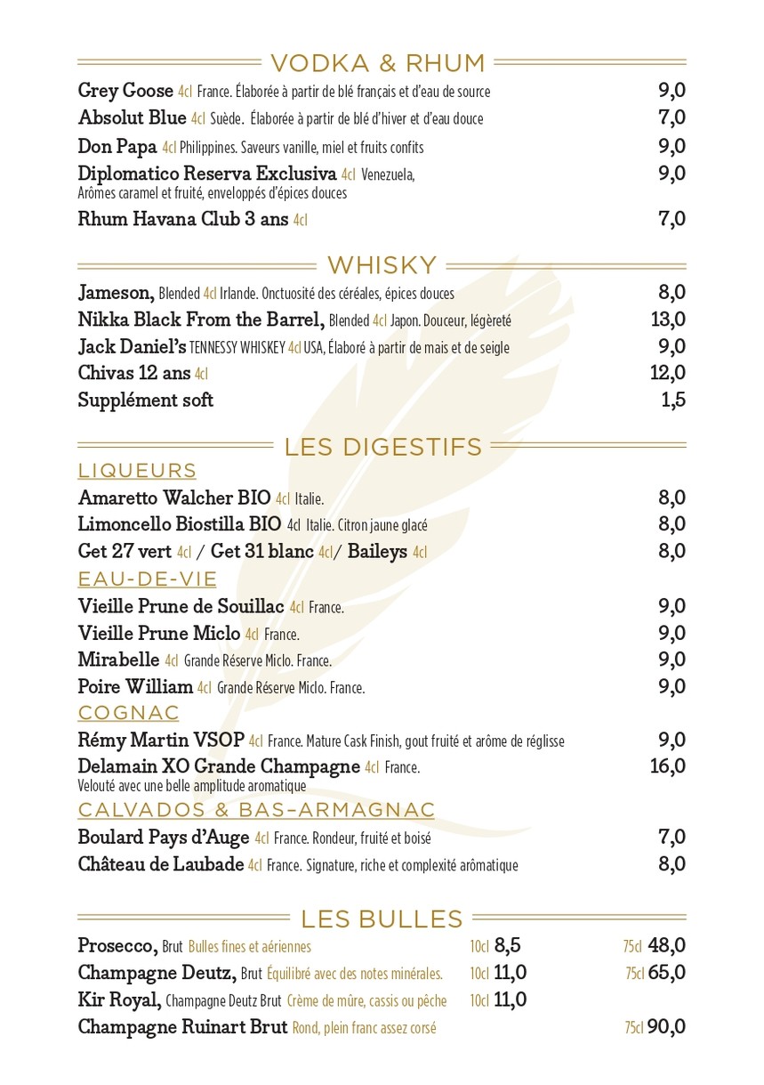 Brasserie Le Convention menu 7
